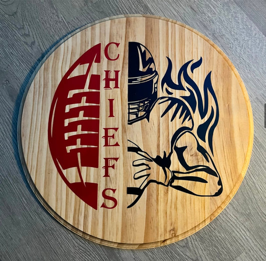 Kansas City Chiefs Door Decor (Natural)