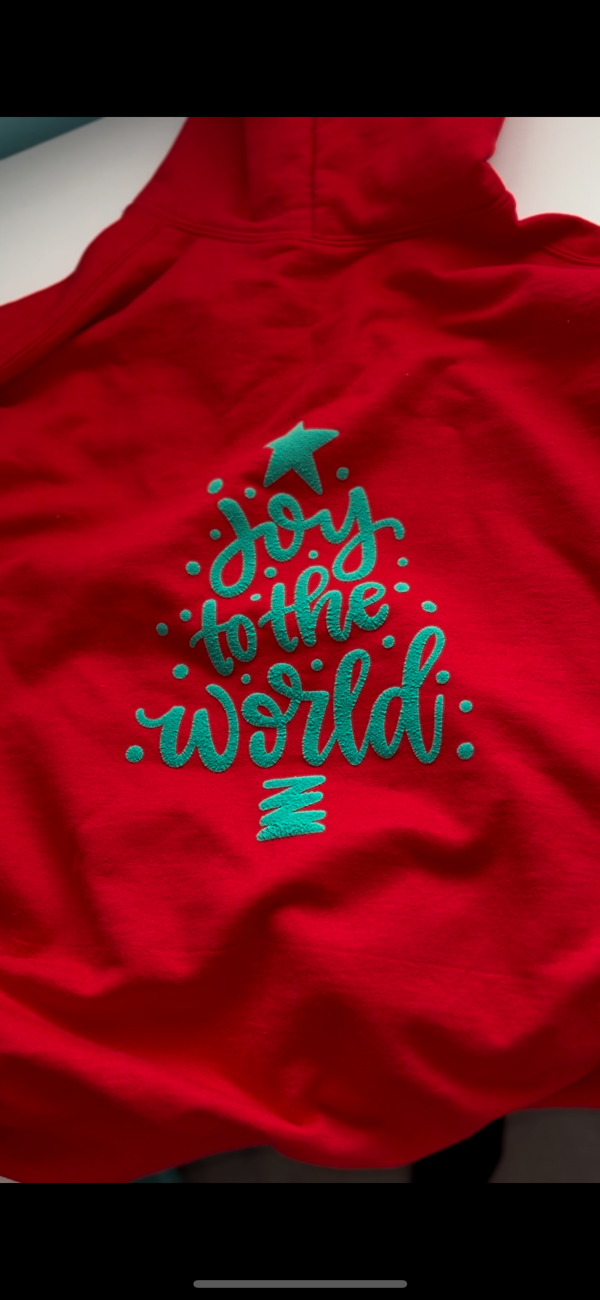 Red Joy To The World Hooded Sweatshirt