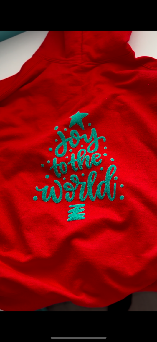 Red Joy To The World Hooded Sweatshirt