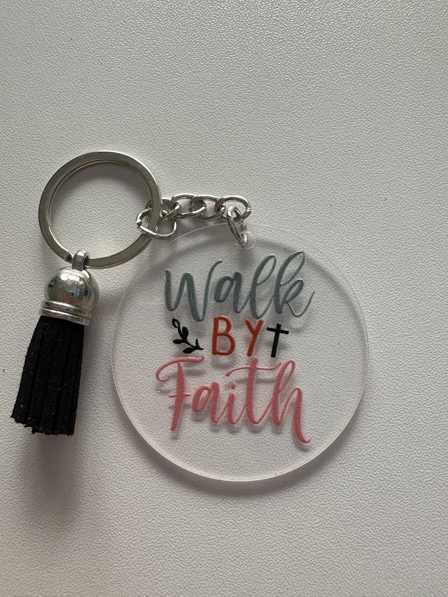 Walk By Faith Keychain