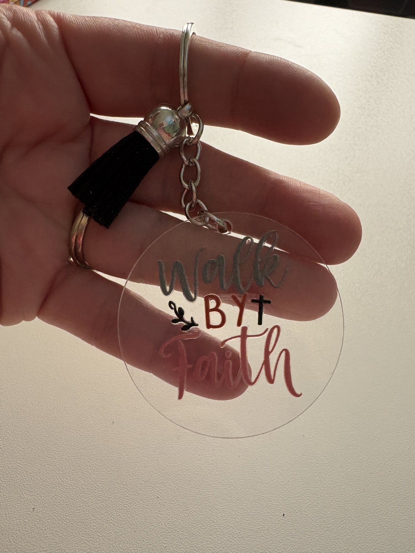 Walk By Faith Keychain