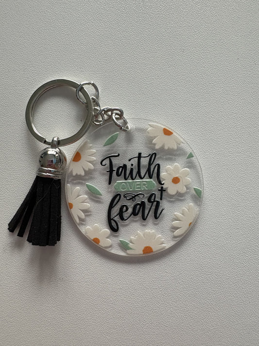 Faith Over Fear Keychain