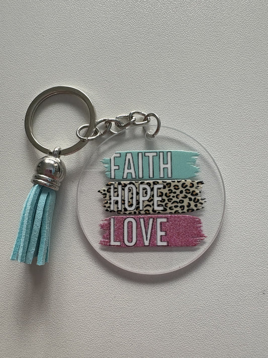 Faith Hope Love Keychain